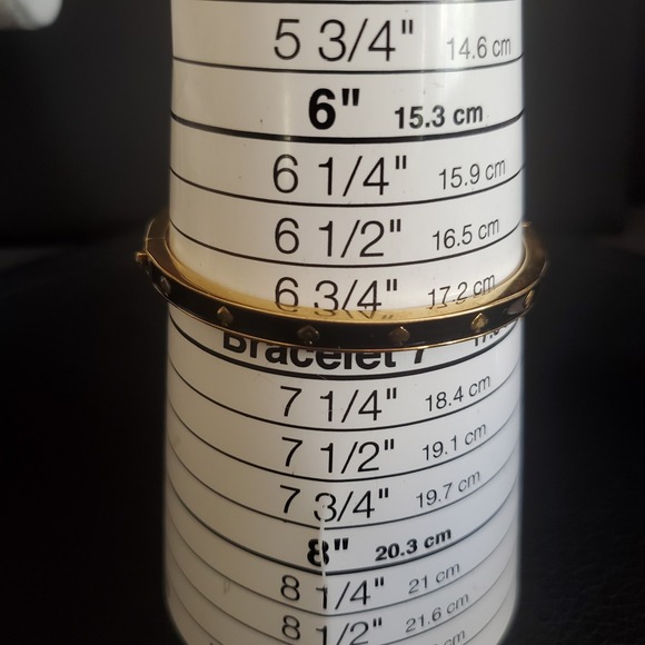 Kate Spade Spot the Spade Narrow Hinged Bangle Black Enamel Gold Plate Signed - Picture 6 of 8